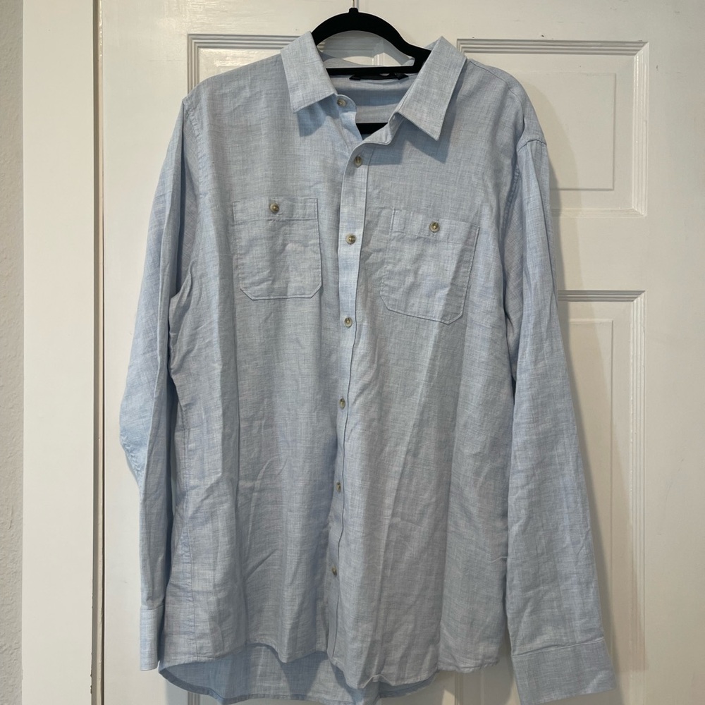 Travis Mathew Blue Casual Button Down Shirt